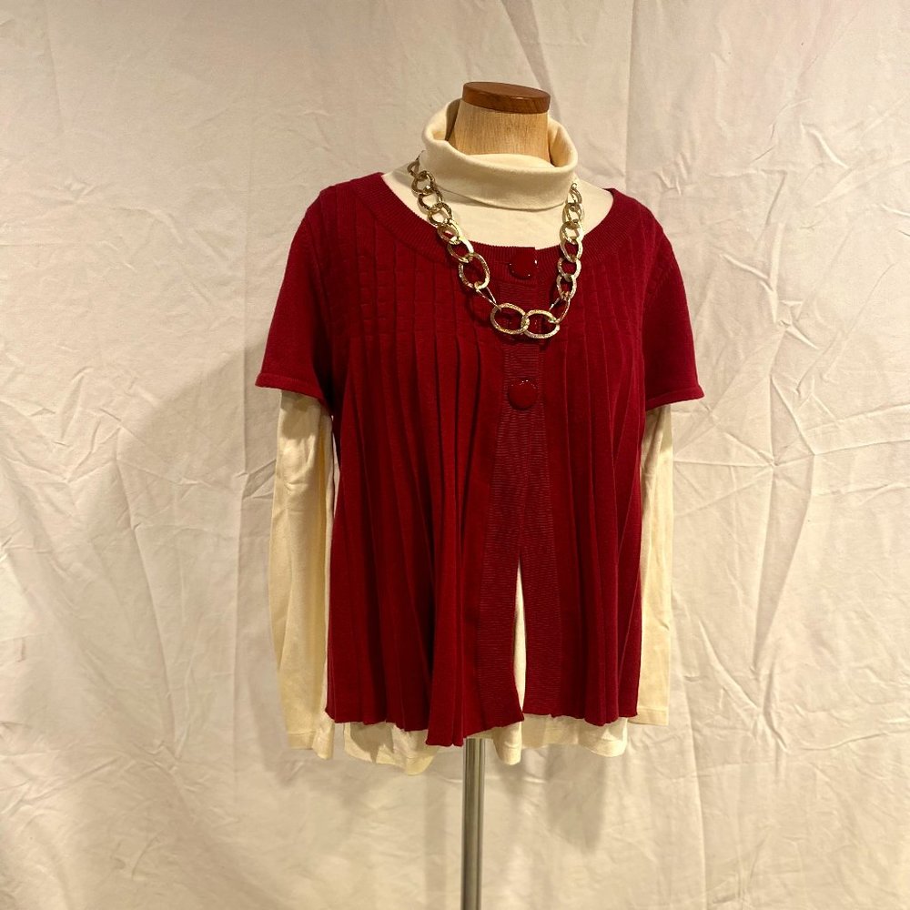 Cranberry pleated top 🍒